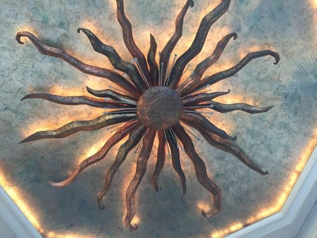 Abueva's "The Sunburst", the focal point at The Peninsula Manila lobby. 