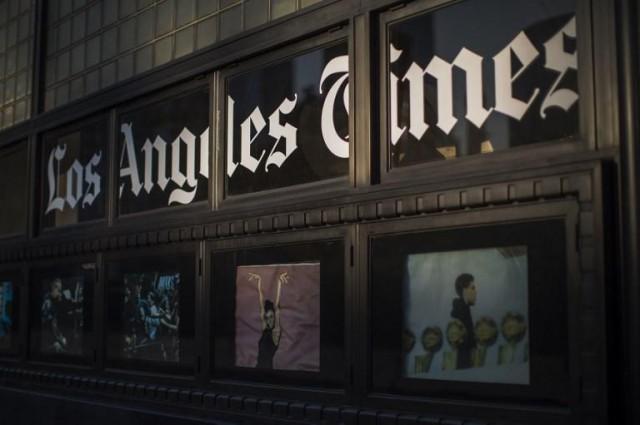 In this file photo taken on February 6, 2018 the Los Angeles Times building is seen in Los Angeles, California. The Los Angeles Times is being sold to billionaire physician and investor Patrick Soon-Shiong in a move aimed at reviving the fortunes of the newspaper amid recent turmoil. DAVID MCNEW / GETTY IMAGES NORTH AMERICA / AFP