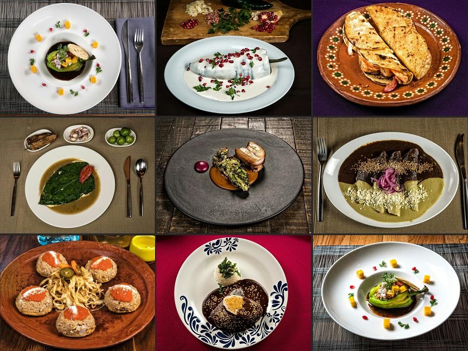 This combination of pictures created on February 07, 2018 shows dishes from several acclaimed Mexican restaurants. Omar Torres/AFP