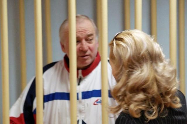 Sergei Skripal, a former colonel of Russia's GRU military intelligence service, looks on inside the defendants' cage as he attends a hearing at the Moscow military district court, Russia in August 9, 2006. Kommersant/Yuri Senatorov via REUTERS