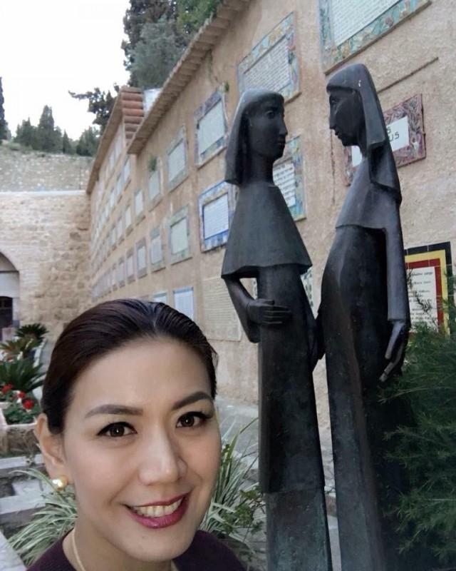 At the Church of the Visitation where Mary visited her cousin 