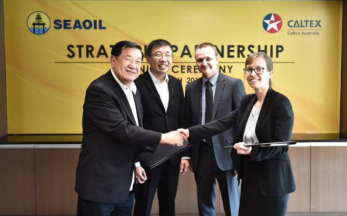SEAOIL Philippines and Caltex Australia has finalized a partnership deal. In photo, left to right, are SEAOILâ€™s chairman Francis Yu and CEO Glenn Yu, and Caltex Australiaâ€™s CFO for Fuels and Infrastructure Douglas Darley and executive general manager for Fuels and Infrastructure Louise Warner. Photo Courtesy of SEAOIL