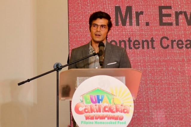 Erwan Heussaff at the 'Buhay Carinderia' press launch on Wednesday, April 11 at Rizal Park Hotel. Photo: Aya Tantiangco