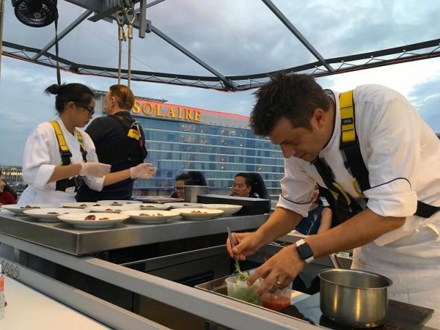 Chef Hylton Le Roux preparing the food right in front of me!