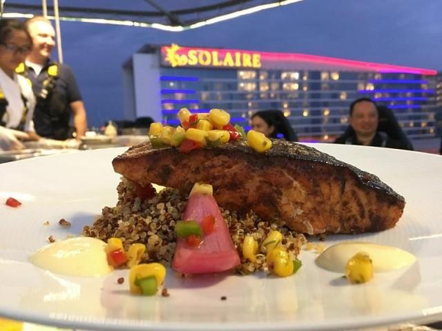 Mexican adobo spice Atlantic salmon for my main course