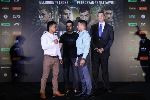 Kevin Belingon (L) and Andrew Leone (R) face-off photo by ONE CHAMPIONSHIP