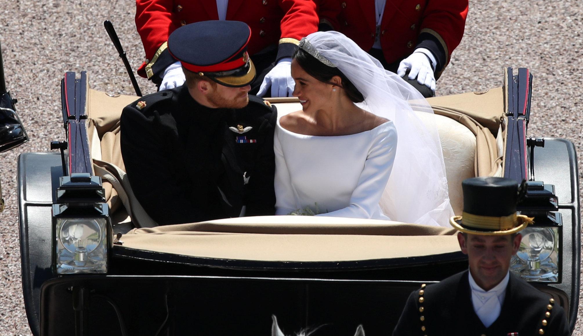 The newly married Duke and Duchess of Sussex. Photo: Yui Mok/Pool via REUTERS