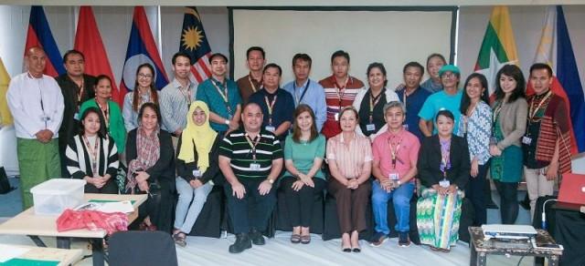 Margie Moran Floirendo, chairperson of the Cultural Center of the Philippines (6 th from left, front row) welcomed on Thursday / May 24, 2018 the participants to the 1 St ASEAN Small and Medium-sized Cultural Enterprises (SMCEs) Caravan gathering ongoing at the Cultural Center of the Philippines (PHOTO BY RODEL VALIENTE)