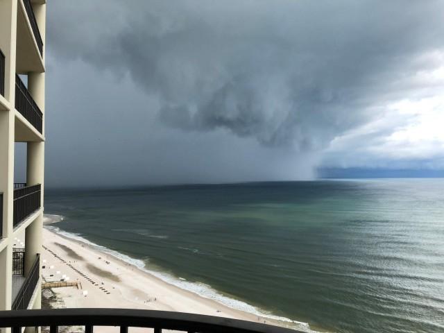 Subtropical Storm Alberto arrives at Orange Beach, Alabama, U.S., May 28, 2018, in this picture obtained from social media. David Green/@dsg_dukester/Twitter/via REUTERS