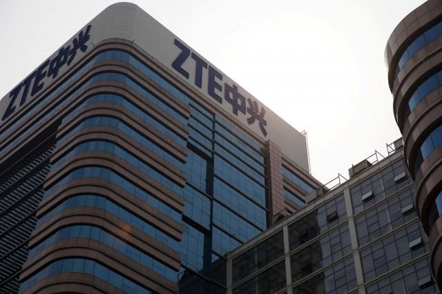 The logo of ZTE Corp is seen on its building in Beijing, China April 19, 2018. Picture taken April 19, 2018. REUTERS