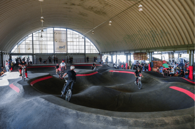 The indoor asphalt track