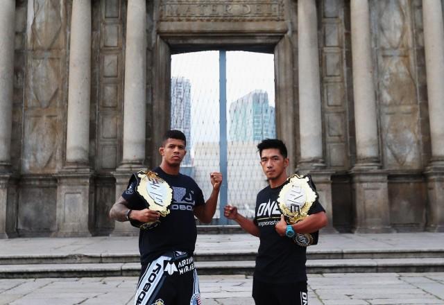Adriano Moraes (L) and Geje Eustaquio (R) will face each other in the ring next week in Macau. PHOTO BY ONE CHAMPIONSHIP
