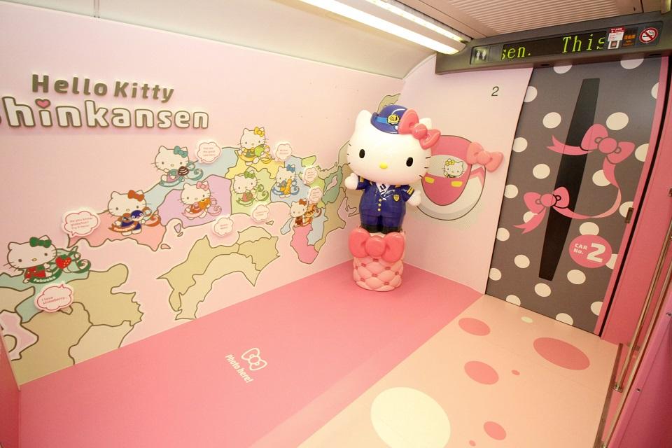 Passengers can pose with the popular character in this spot in the train. Handout/West Japan Railway/AFP