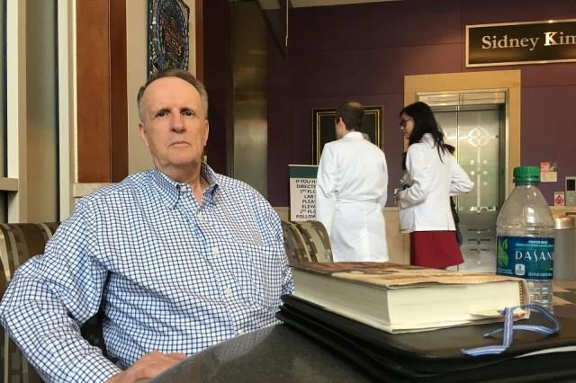 John Ryan, posing June 21, 2018 after a medical appointment at the Sidney Kimmel Cancer Center at Johns Hopkins hospital in Baltimore, Maryland, was diagnosed with lung cancer in June 2013. When chemotherapy didnât work, he was recruited in a clinical trial of an immunotherapy drug at the Sidney Kimmel Cancer Center. Ivan Couronne/AFP
