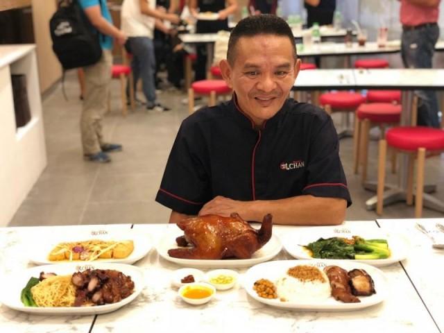 Chef Chan Hong Meng and his many delicious creations.