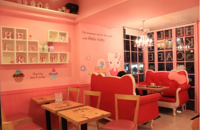 Of course, there is a Hello Kitty cafe!
