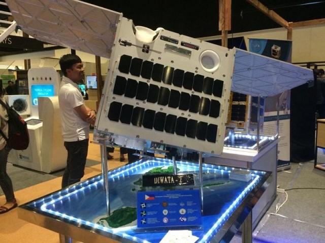 At the NSTW 2018, 1:1 scale models of the Diwata-1 and Diwata-2. Photo courtesy of Mikael Francisco