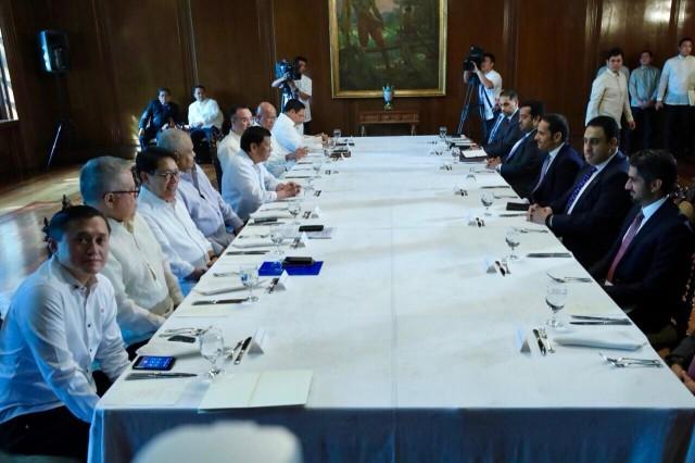 President Rodrigo Duterte met with Qatar Deputy Prime Minister and Foreign Minister Sheikh Mohammed Bin Abdulrahman Al-Thani on Wednesday. MALACAÃ‘ANG PHOTO
