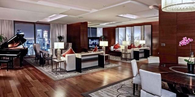 The living room of the Marina Bay Sands' exclusive Chairman Suite. Photo: Marina Bay Sands
