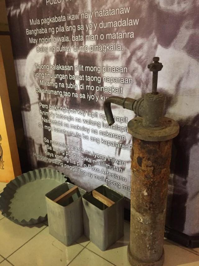 An old artian well is on display in the museum.
