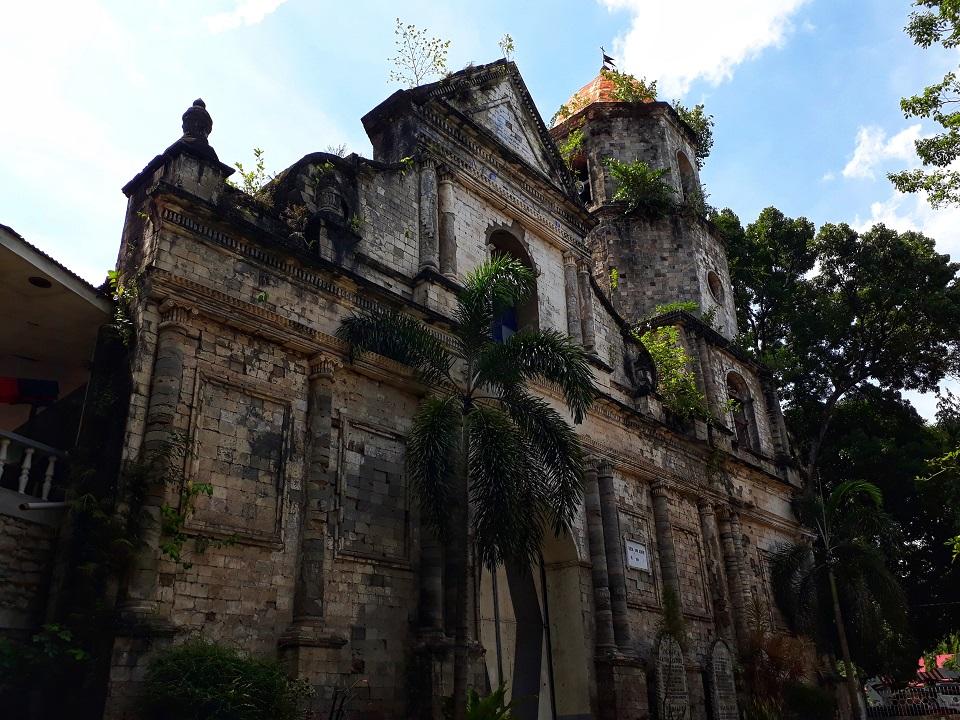The faÃ§ade of the San Nicolas de Tolentino Parish Church in Dauin, one of two churches the NHCP is restoring in Negros Oriental. The budget for the church's renovation is roughly P19 million. Photo: Raffy Cabristante