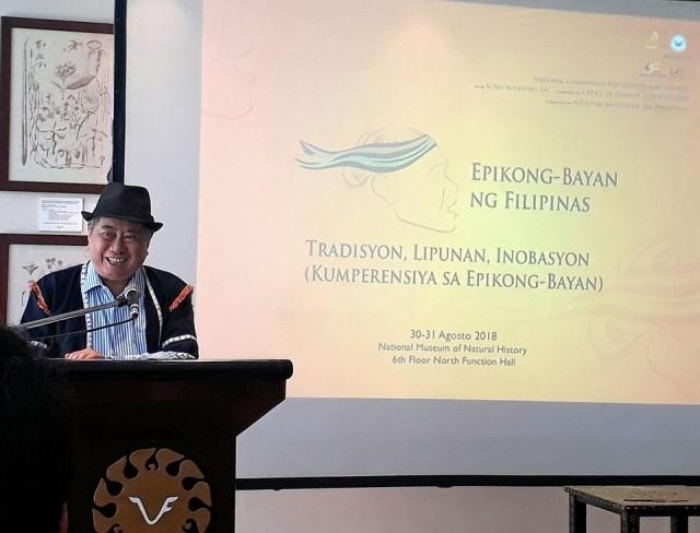 National Artist for Literature Dr. Virgilio Almario, during his opening remarks, asks the participants if they know who Pedro Bucaneg was. All photos and videos by Mark Angeles