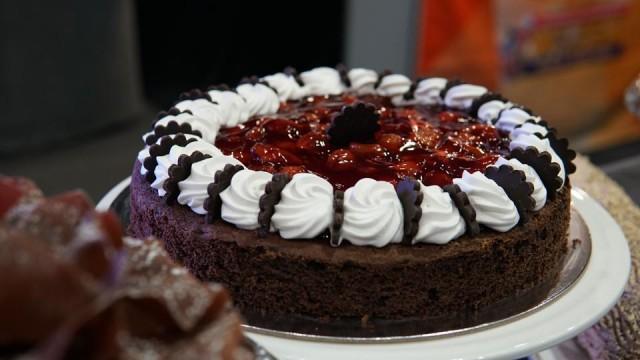 A Chocolate Cherry Mousse Cake just begging to be eaten! Photo: Ching Dee.