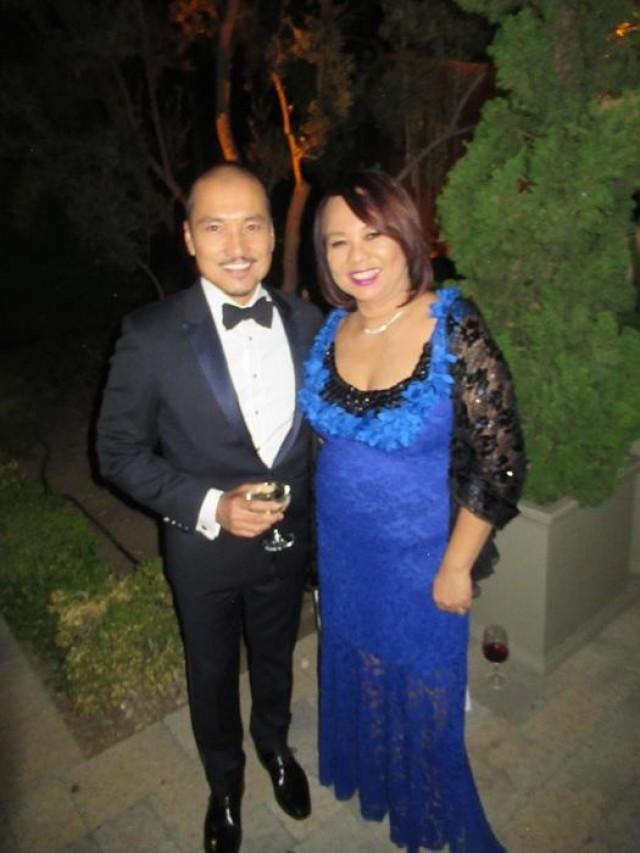 Jon Jon Briones with author. Photo courtesy of Janet Susan R. Nepales/HFPA