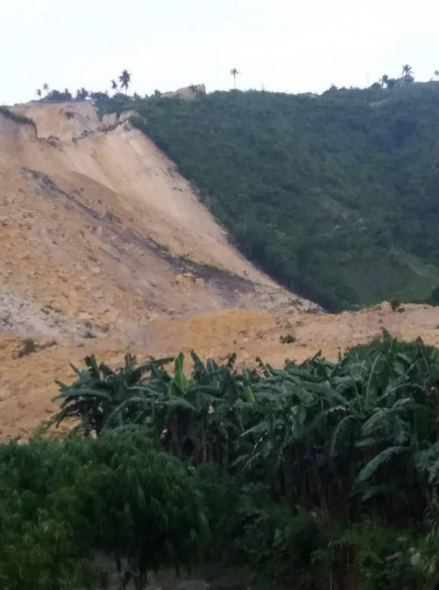Naga City in Cebu province was hit by landslides early Thursday morning and at least 10 houses were buried. PHOTO FROM CEBU PROVINCIAL GOVERNMENT INFORMATION OFFICE 