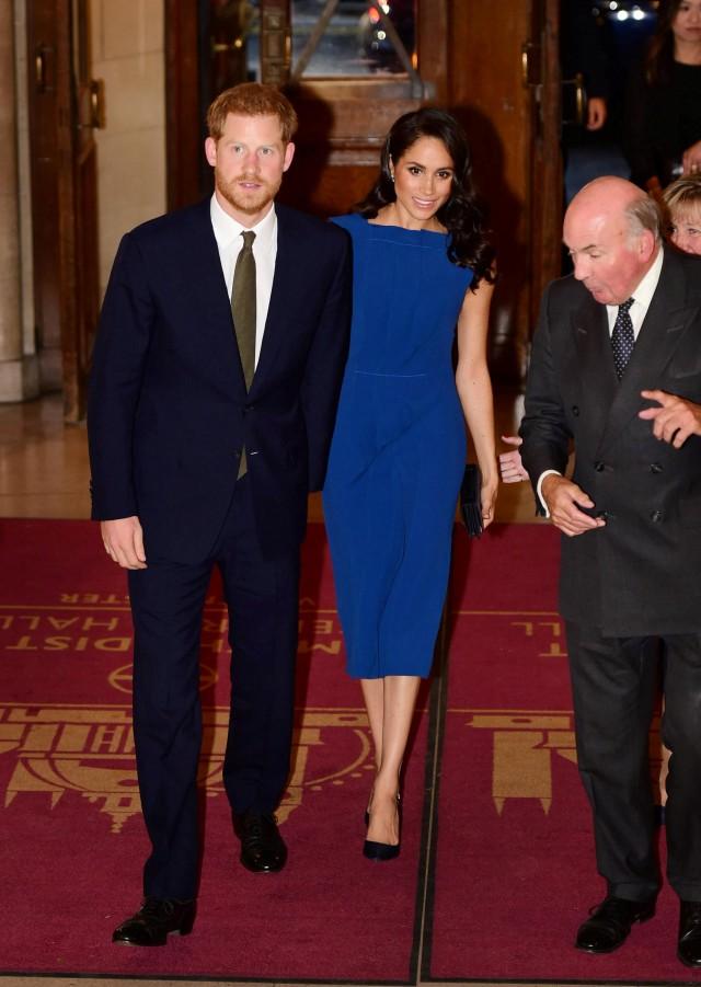 Britain's Duke and Duchess of Sussex, Prince Harry and his wife Meghan, arrive for a gala concert in support of charities for military veterans who face mental health challenges, in London, Britain September 6, 2018. Geoff Pugh/Pool via REUTERS