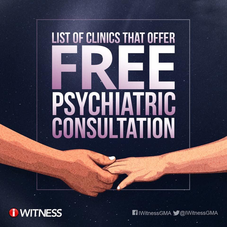 8 clinics in the PHL that offer free psychiatric consultation