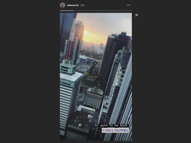 Photo: Calum Scott/Instagram Stories