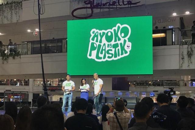 WWF Philippines launched its #AyokoNgPlastik campaign against single-use plastic on October 16, 2018. Photos: Jessica Bartolome