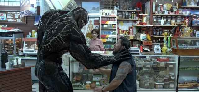 They are Venom. Images provided by Columbia Pictures.