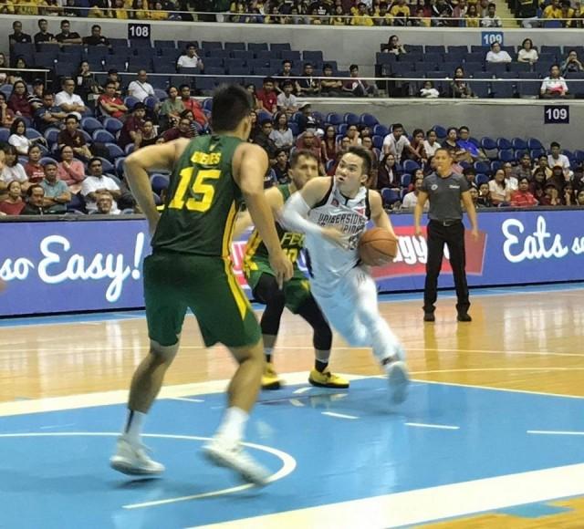 Paul Desiderio listed a career-high 31 points and converted seven of his nine three-point attempts on Wednesday afternoon as the UP Fighting Maroons defeated the FEU Tamaraws, 95-82. Photo: Justin Kenneth Carandang