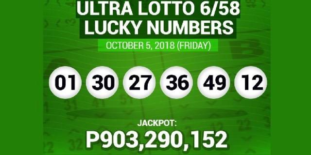 ultra lotto result october 5 2018