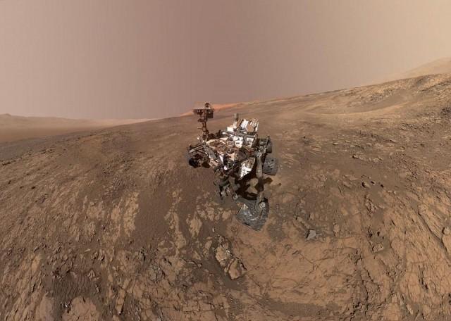 This self-portrait of NASA's Curiosity Mars rover obtained February 4, 2018 shows the vehicle on Vera Rubin Ridge. Behind Curiosity's mast is Mount Sharp. Curiosity landed on Mars five years ago with the intention of studying lower Mount Sharp, where it will remain for all of its time on Mars. This mosaic was assembled from dozens of images taken by Curiosity's Mars Hands Lens Imager (MAHLI). They were all taken on January 23, 2018, during Sol 1943. Handout/NASA/JPL-Caltech/MSSS/AFP