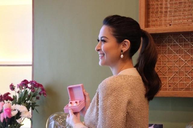 Marian Rivera at the launch of her jewelry line Thursday afternoon. Photo: Aya Tantiangco/GMA News
