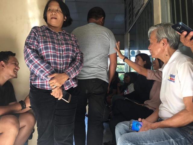 Former Rep. Satur Ocampo is held by authorities after joining a humanitarian mission to help Lumad students and teachers, following the closure of their school in Davao del Norte. Ocampo says a paramilitary group shut down the school after the military suspected communist rebels of "infiltrating" it. Photo Courtesy of Breakaway Media