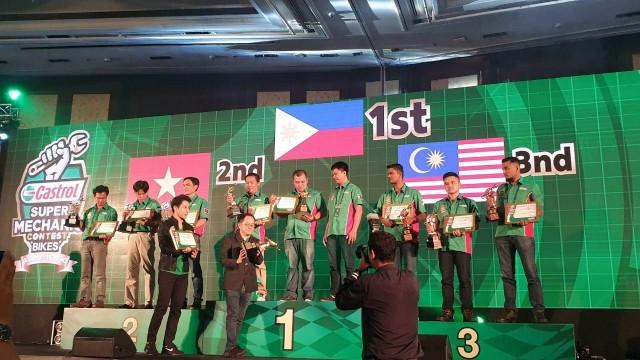 Team Philippines bags the Castrol Asia Pacific Bikes Super Mechanic Contest 2018 in Bangkok, Thailand last November 16, 2018. PHOTO COURTESY OF CASTROL PHILIPPINES.