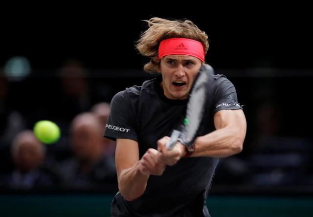 Germany's Alexander Zverev in action during his quarter final match against Russia's Karen Khachanov at the Paris Masters, Paris, France - November 2, 2018 REUTERS/Gonzalo Fuentes