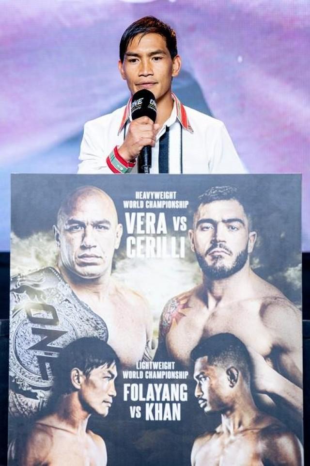 Eduard Folayang takes the podium. Photo courtesy of ONE