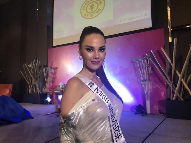 Catriona Gray at her send-off party. Photo: Jannielyn Ann Bigtas/GMA News