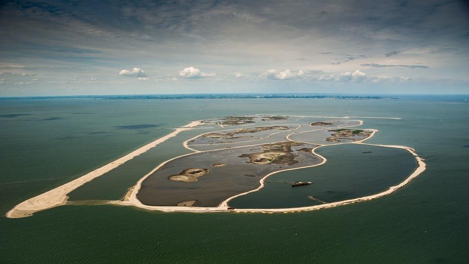 A vast 700-square-kilometer expanse that regulates the level of water in the rest of the Netherlands, the Markermeer had become until recently nothing more than a cloudy mass devoid of aquatic life. Now the hope is that a new artificial archipelago of five islands will bring nature back to the area. Bram van de Biezen/ANP/AFP