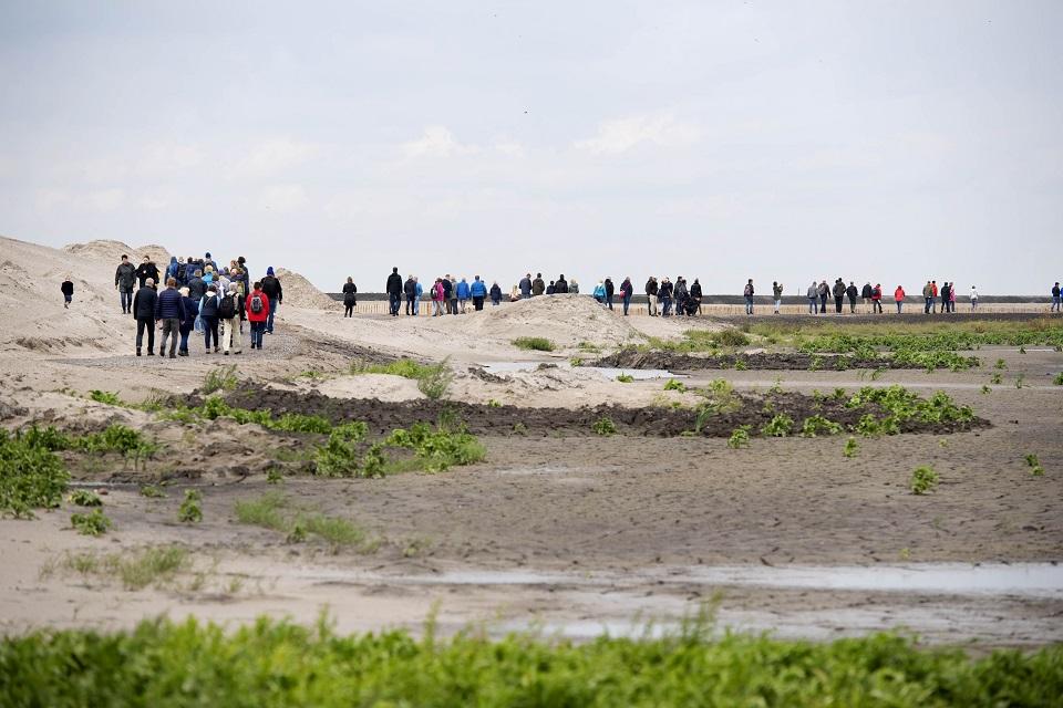 Visitors walk on the Marker Wadden, artificial islands located in the Markermeer lake in the Netherlands, in this file photos. ANP/AFP