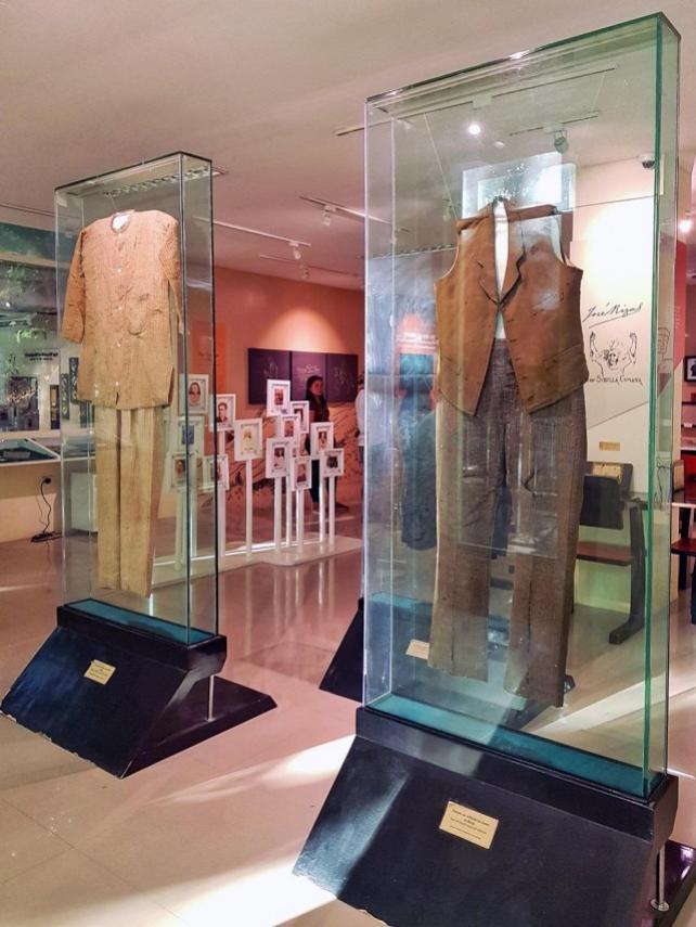 Some of Jose Rizal's clothes are on display in the museum. Photo: Bernadette Parco