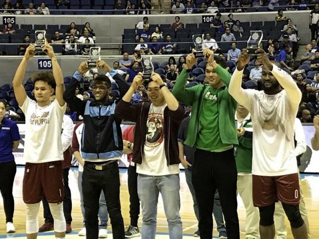The Mythical Five of the UAAP season 81 men's basketball division. Photo: Justin Kenneth Carandang, GMA News