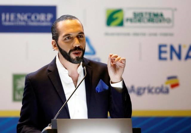 Presidential candidate Nayib Bukele of the Great National Alliance (GANA), participates on the National Encounter of Private Enterprise ENADE 2018 in San Salvador, El Salvador on Oct. 8, 2018. REUTERS/Jose Cabezas/File Photo