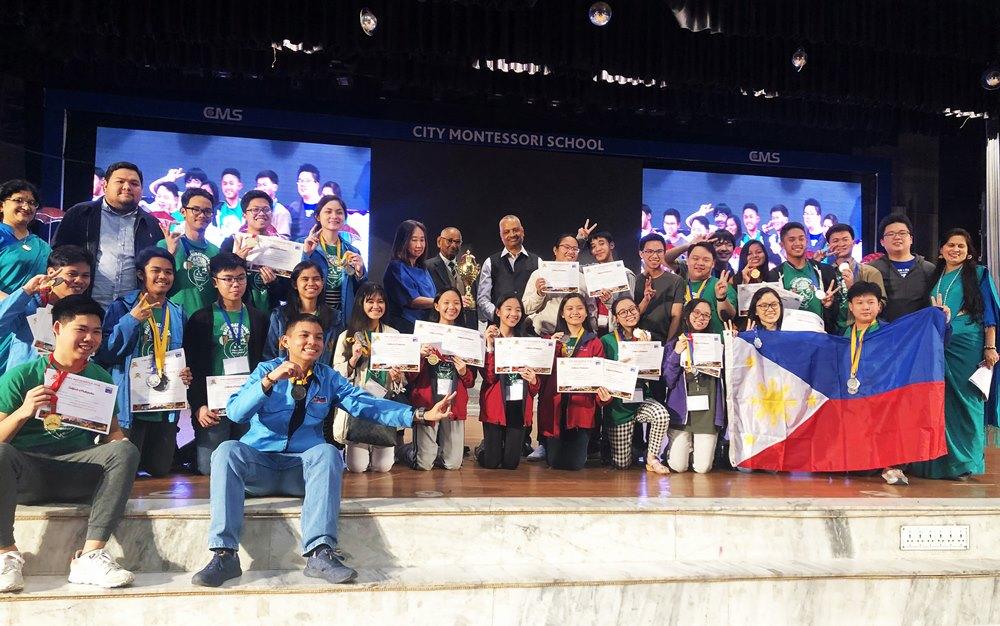 The victorious Philippine team at the awarding ceremony of the 8th International Youth Mathematicians Convention (IYMC) in Lucknow, India. (Photo courtesy of MTG) 