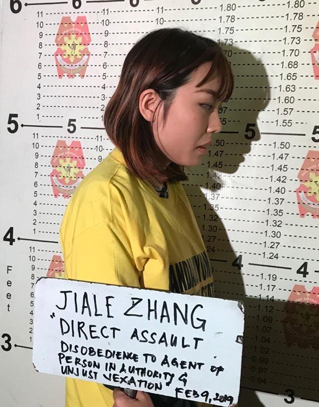 Chinese Jiale Zhang, who splashed taho on a police officer at an MRT station in Mandaluyong. Photo courtesy of the Mandaulyong Police